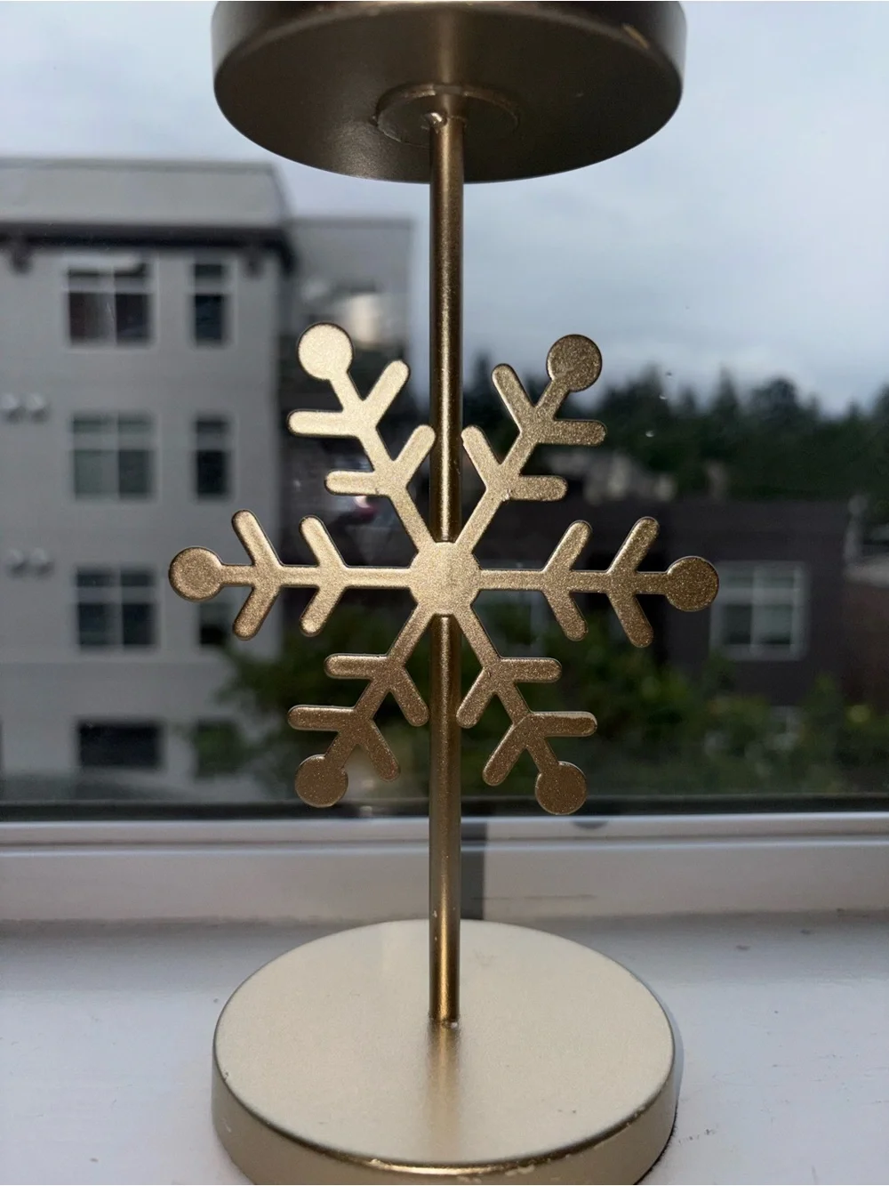 Gold Snowflake Candle Holders - Set of 3